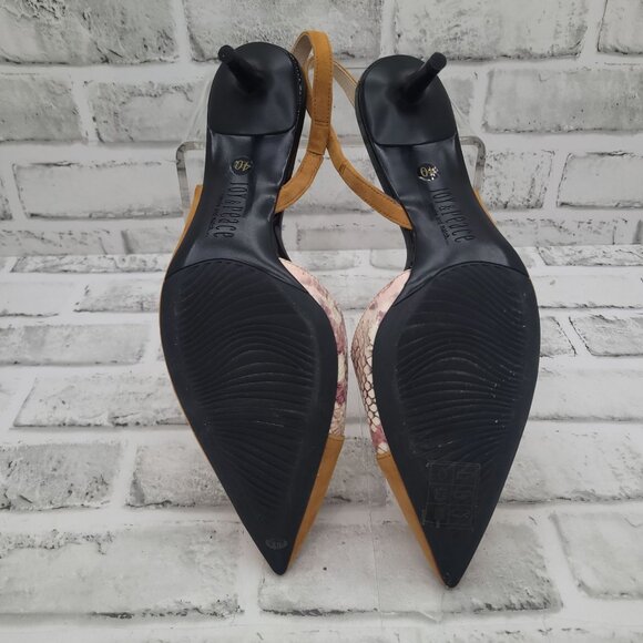 NWOB Staccato Joy & Peace Suede Snakeskin Slingback Low Heel Size 40 EU 10 US - Picture 6 of 9